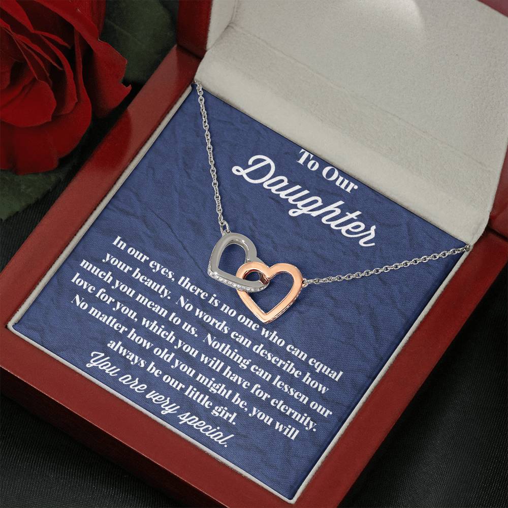 To Our Daughter Interlocking Hearts Necklace