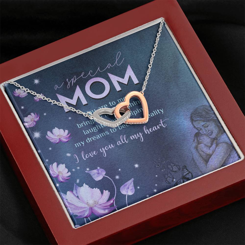 A Special Mom Interlocking Hearts Pendant