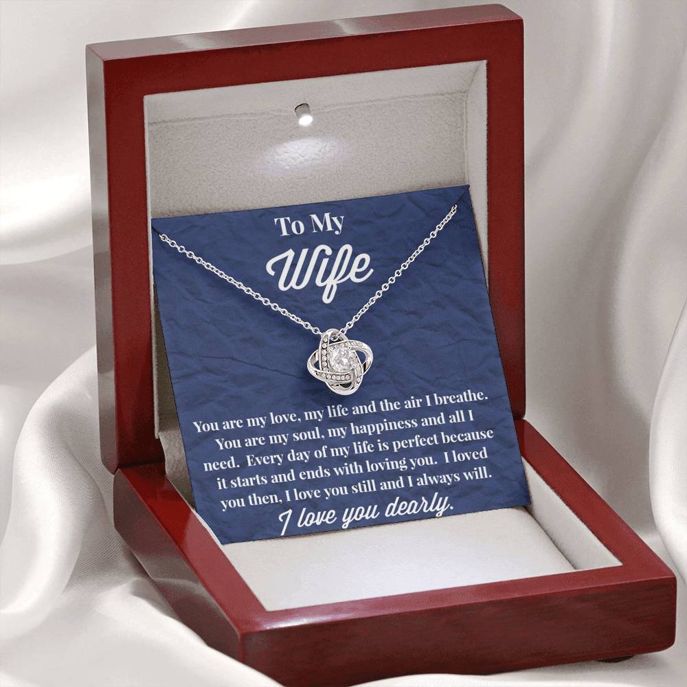 To My Wife Love Knot Necklace