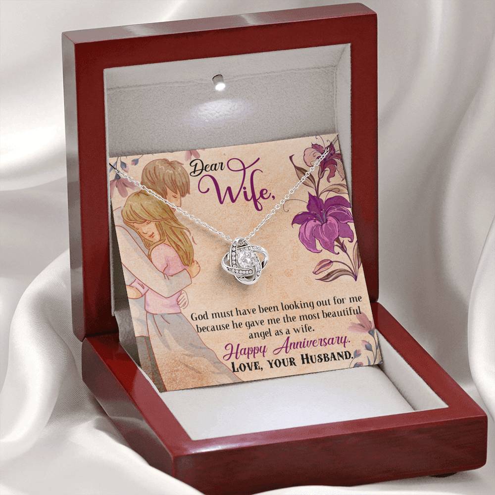 Anniversary Gift for Wife Love Knot Necklace