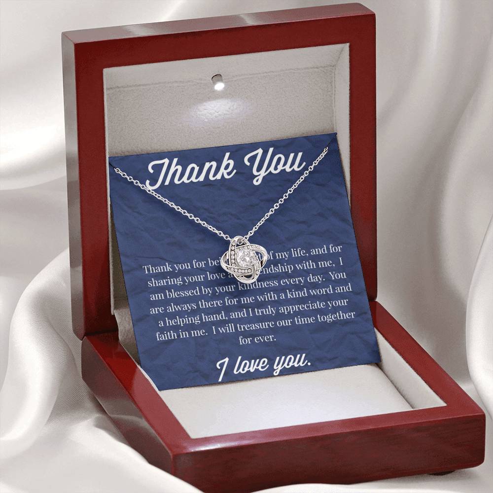 Thank You Love Knot Necklace