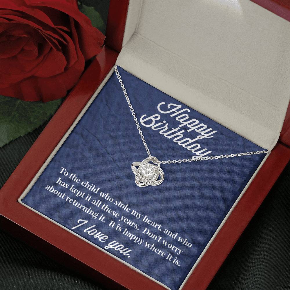 Happy Birthday Love Knot Necklace