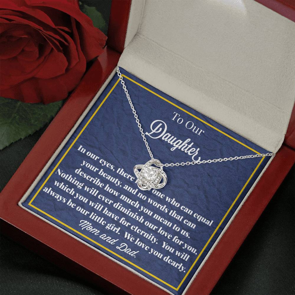To Our Daughter Love Knot Necklace