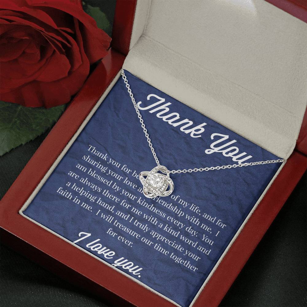 Thank You Love Knot Necklace