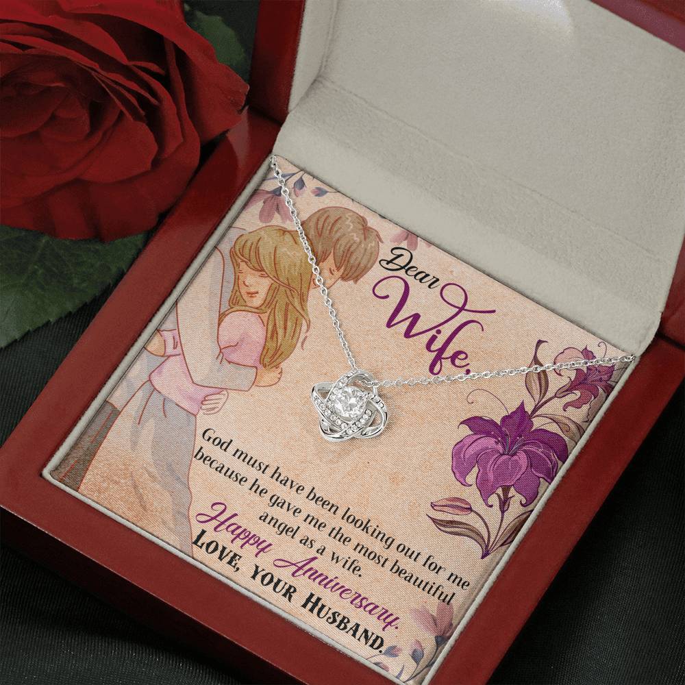 Anniversary Gift for Wife Love Knot Necklace
