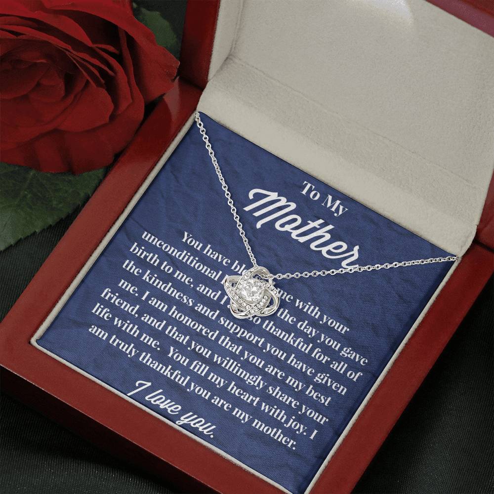 To My Mother Love Knot Necklace - Jewelry for Mom - Gift for Mom