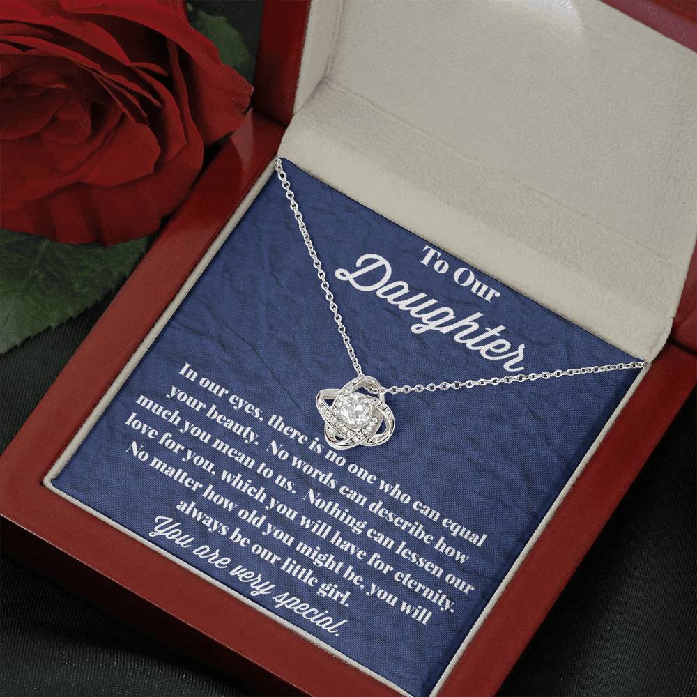 To Our Daughter Love Knot Necklace