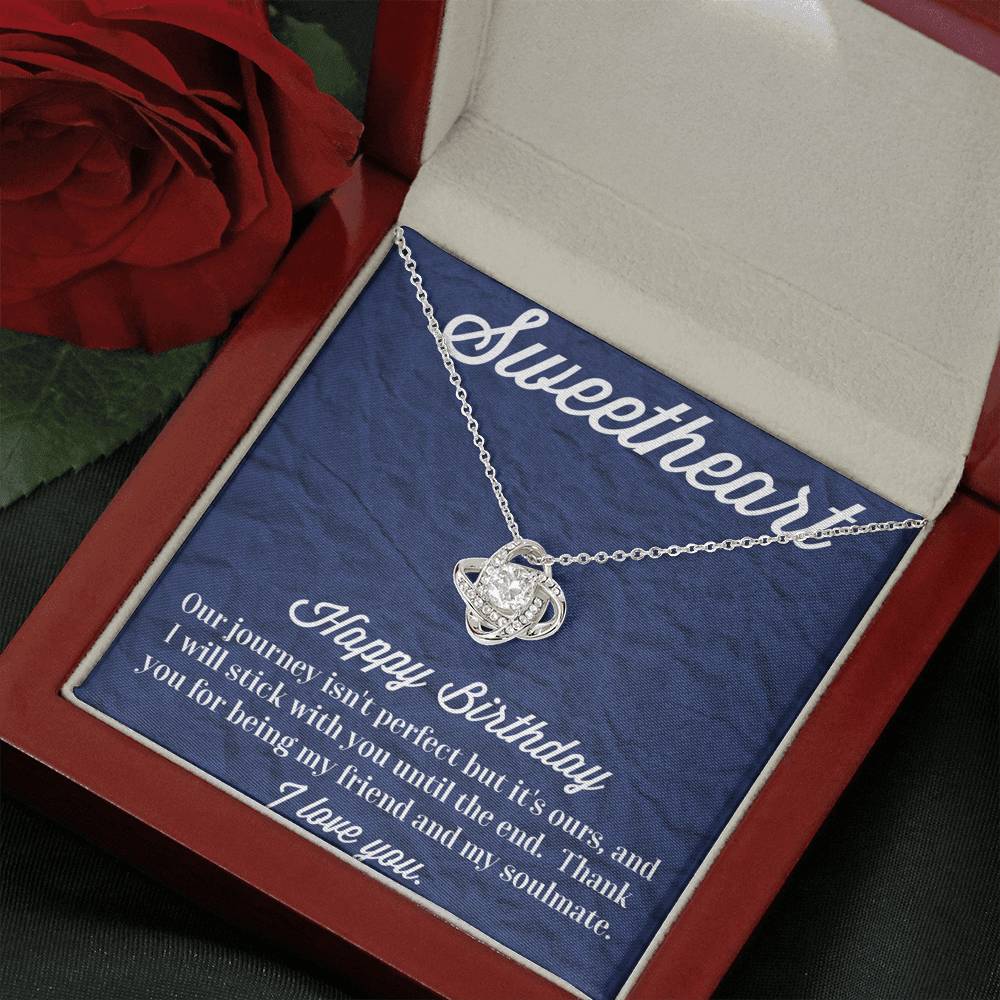 Happy Birthday Love Knot Necklace