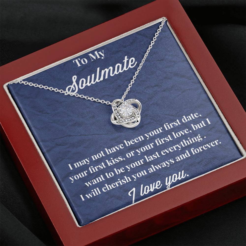 To My Soulmate Love Knot Necklace