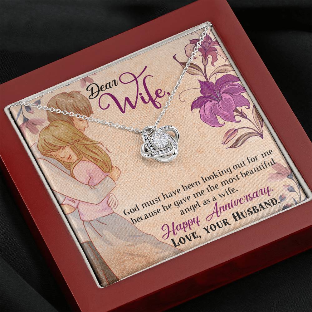Anniversary Gift for Wife Love Knot Necklace