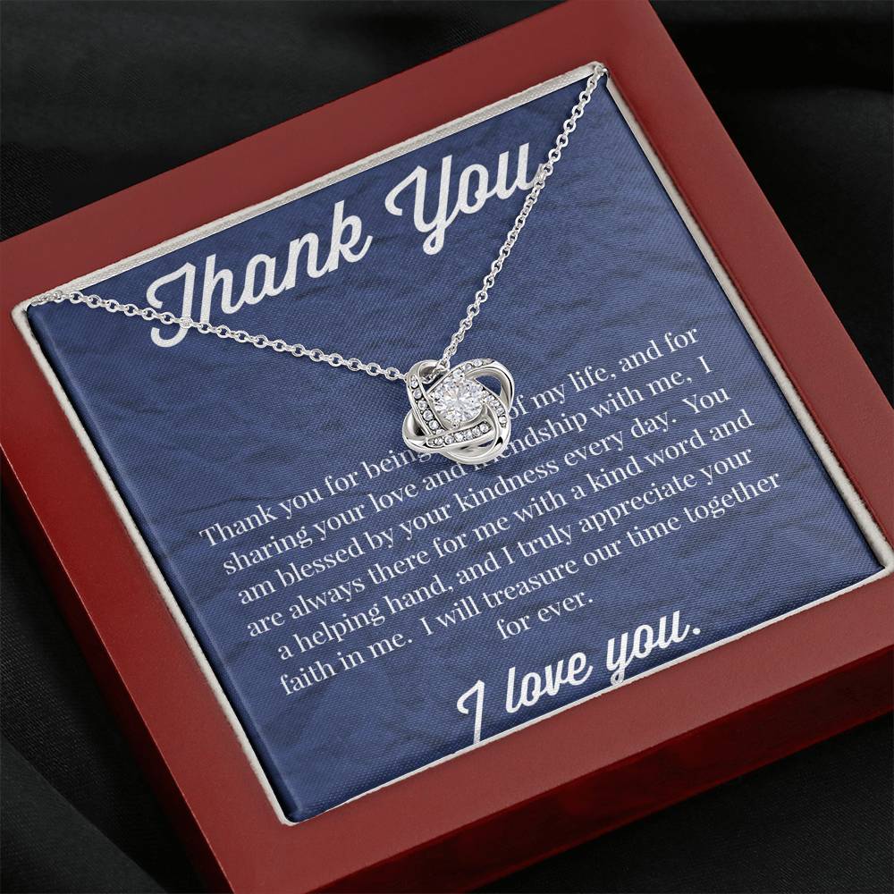 Thank You Love Knot Necklace