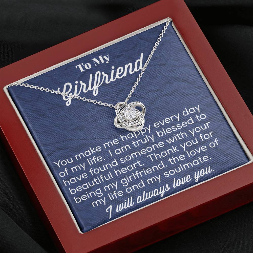 To My Girlfriend Love Knot Necklace
