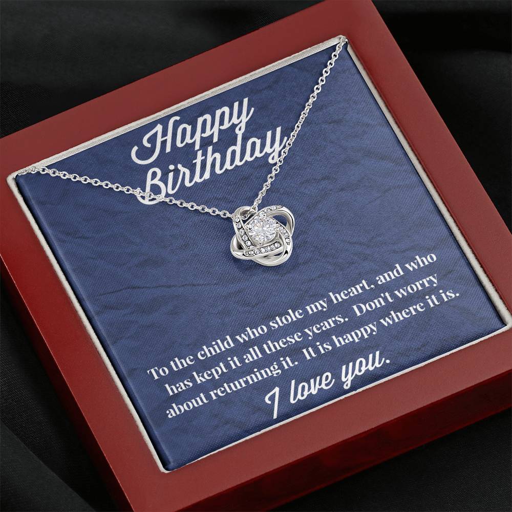 Happy Birthday Love Knot Necklace