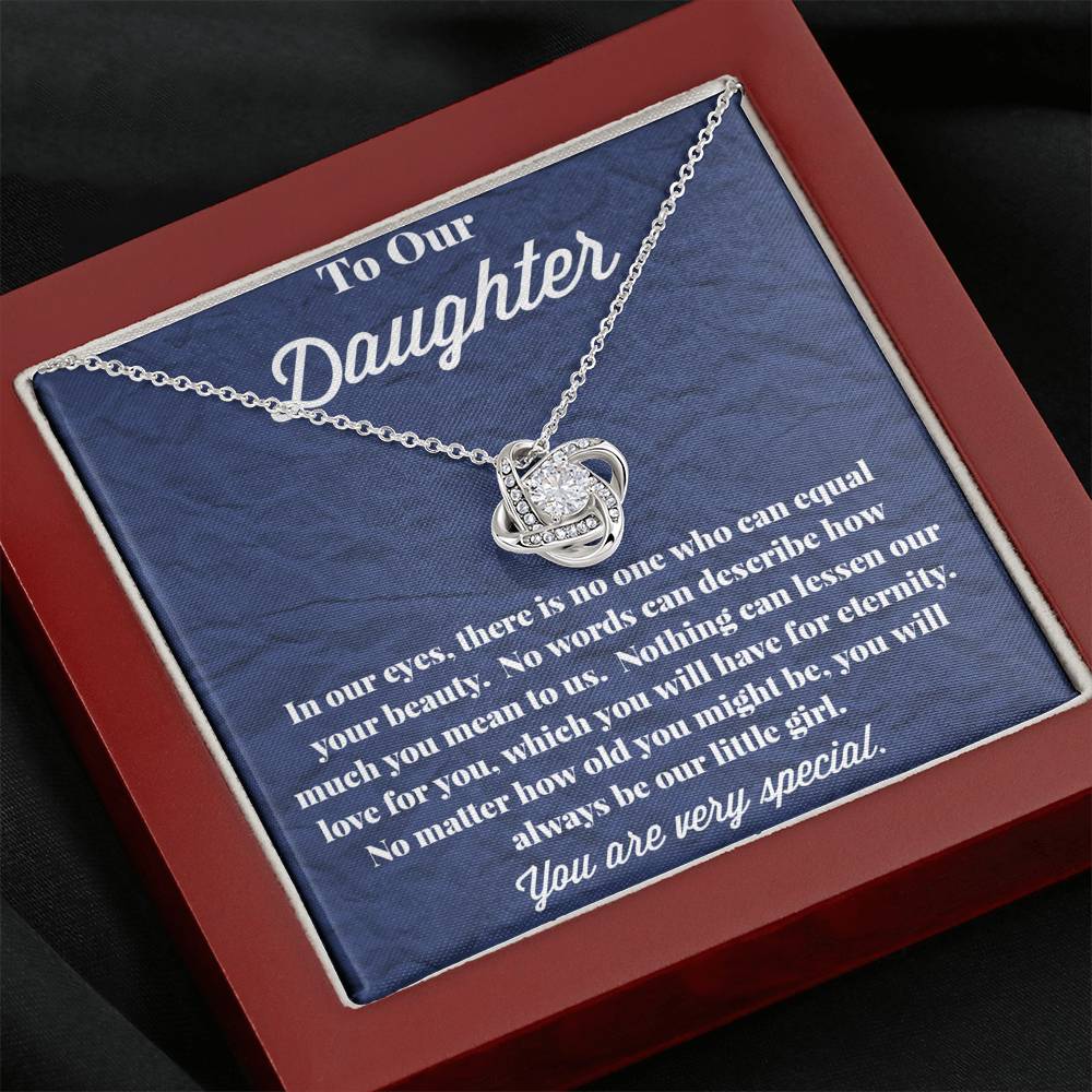 To Our Daughter Love Knot Necklace