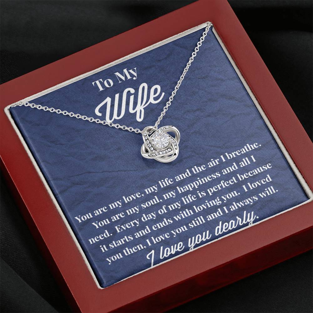 To My Wife Love Knot Necklace