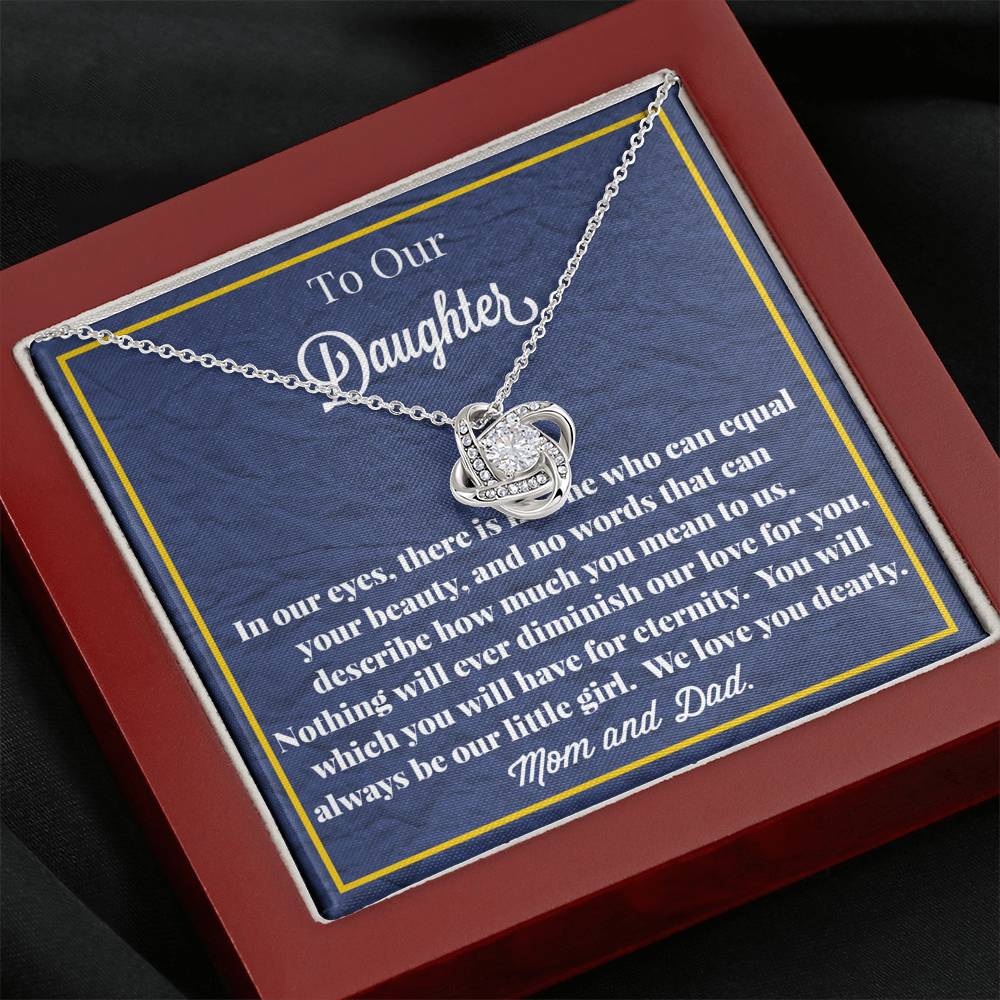 To Our Daughter Love Knot Necklace