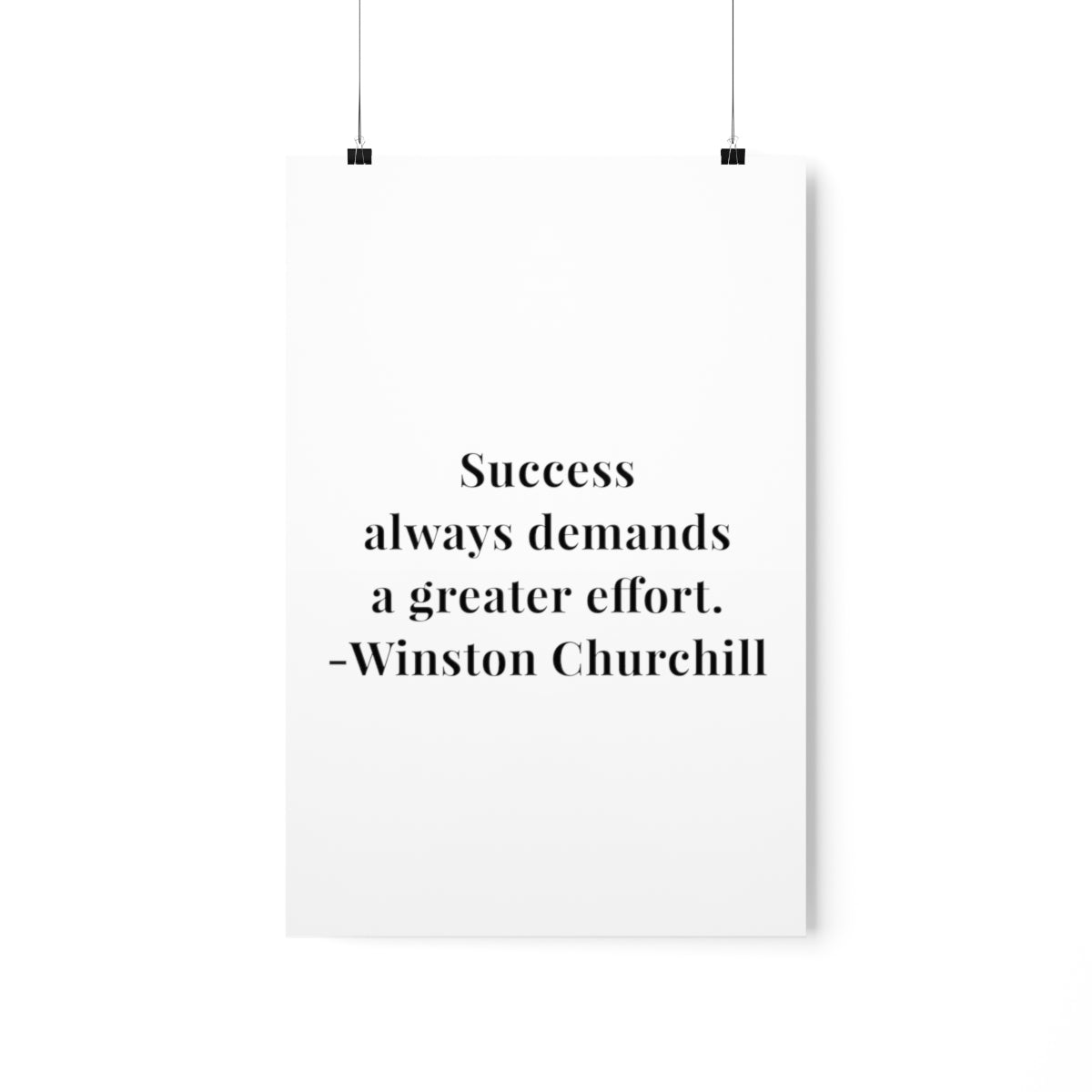 Winston Churchill Success Quote Premium Matte Vertical Poster