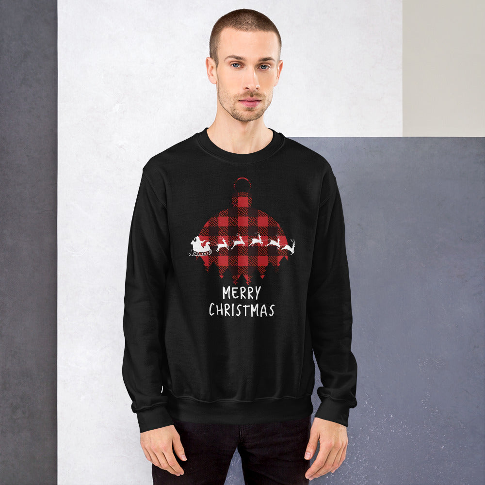 Merry Christmas Sweatshirt - Buffalo Plaid Sweatshirt