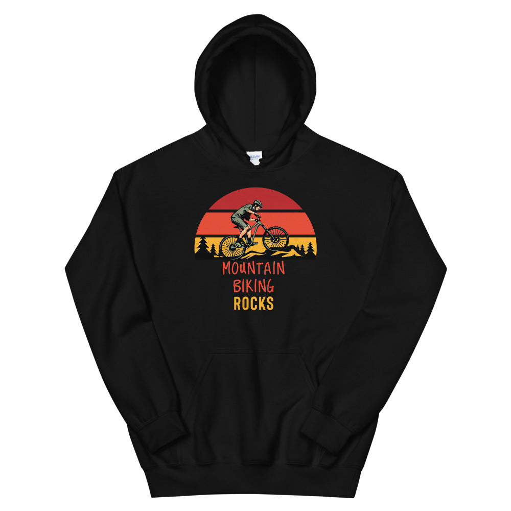 Mountain Biking Rocks Heavy Blend Hoodie - Mountain Biker Gift