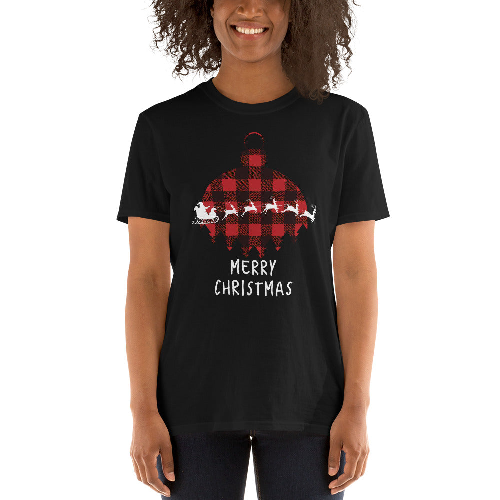 Merry Christmas Shirt - Buffalo Plaid T-Shirt