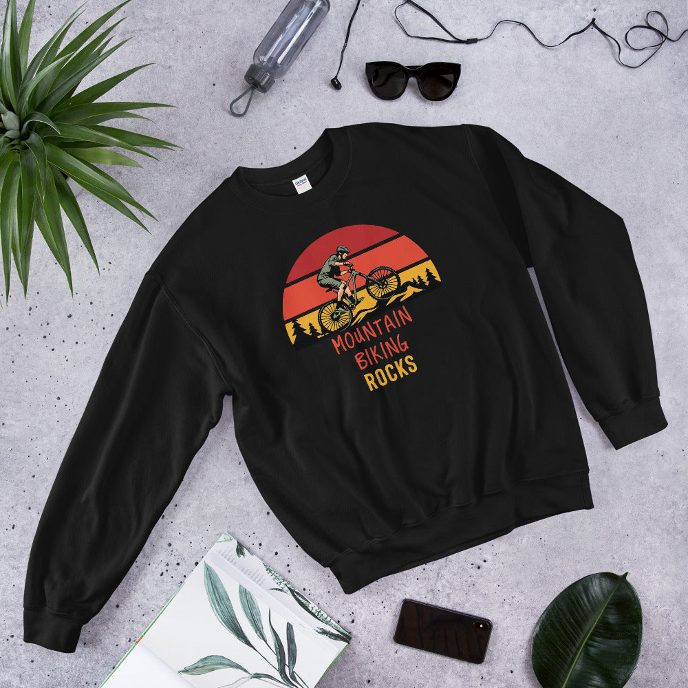 Mountain Biking Rocks Sweatshirt - Mountain Biker Gift