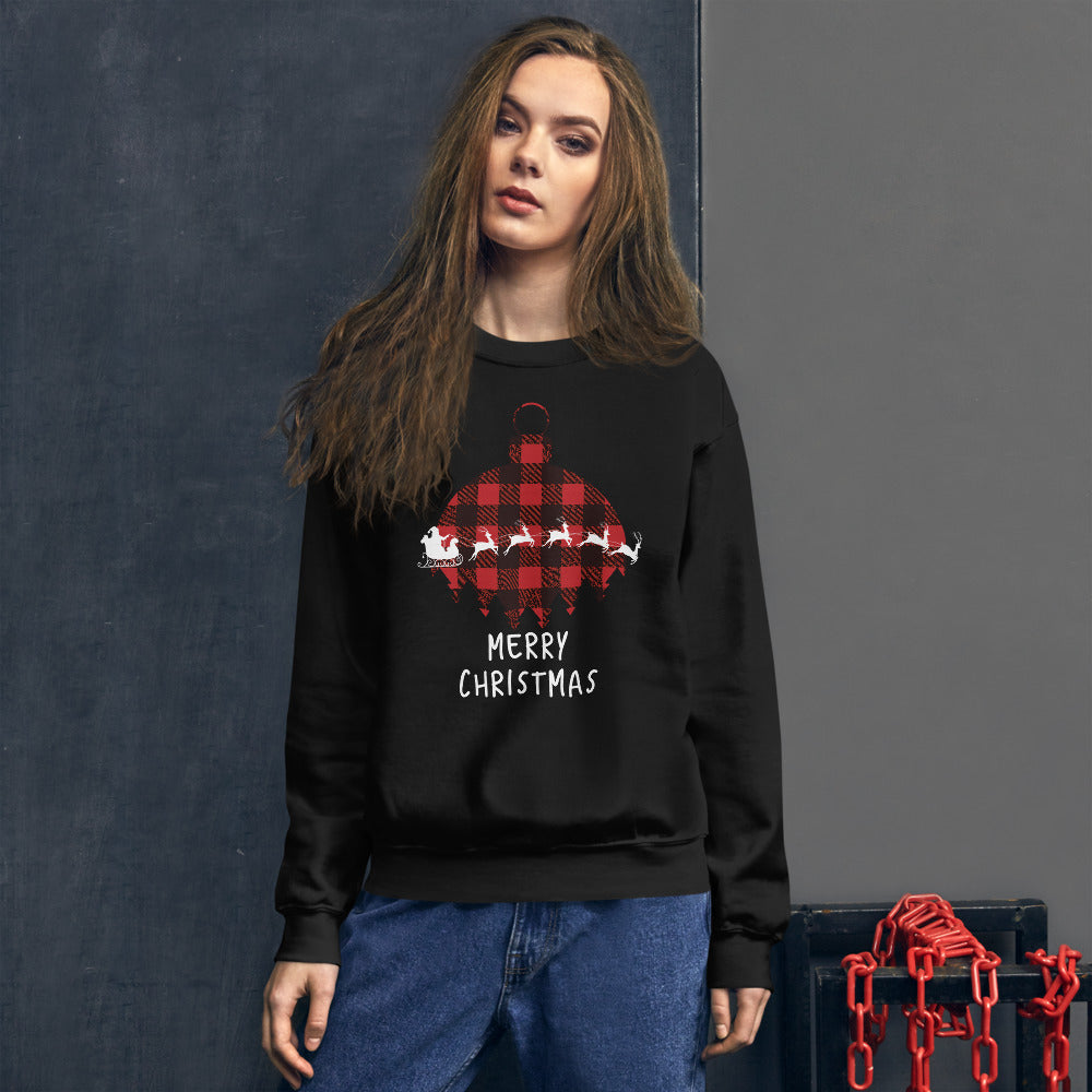 Merry Christmas Sweatshirt - Buffalo Plaid Sweatshirt