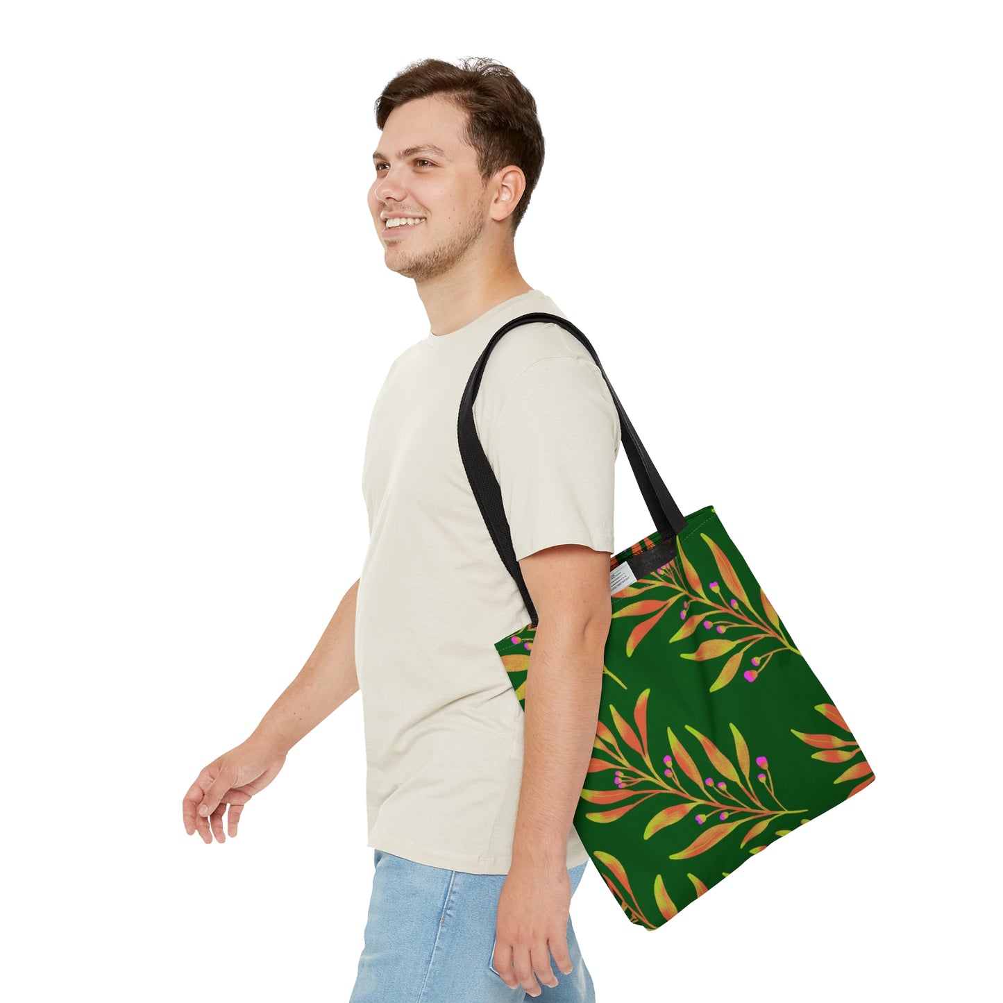 Tote Bag Rusty Leaves Design