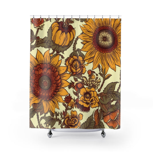 Shower Curtain Sunflower 71" x 74"