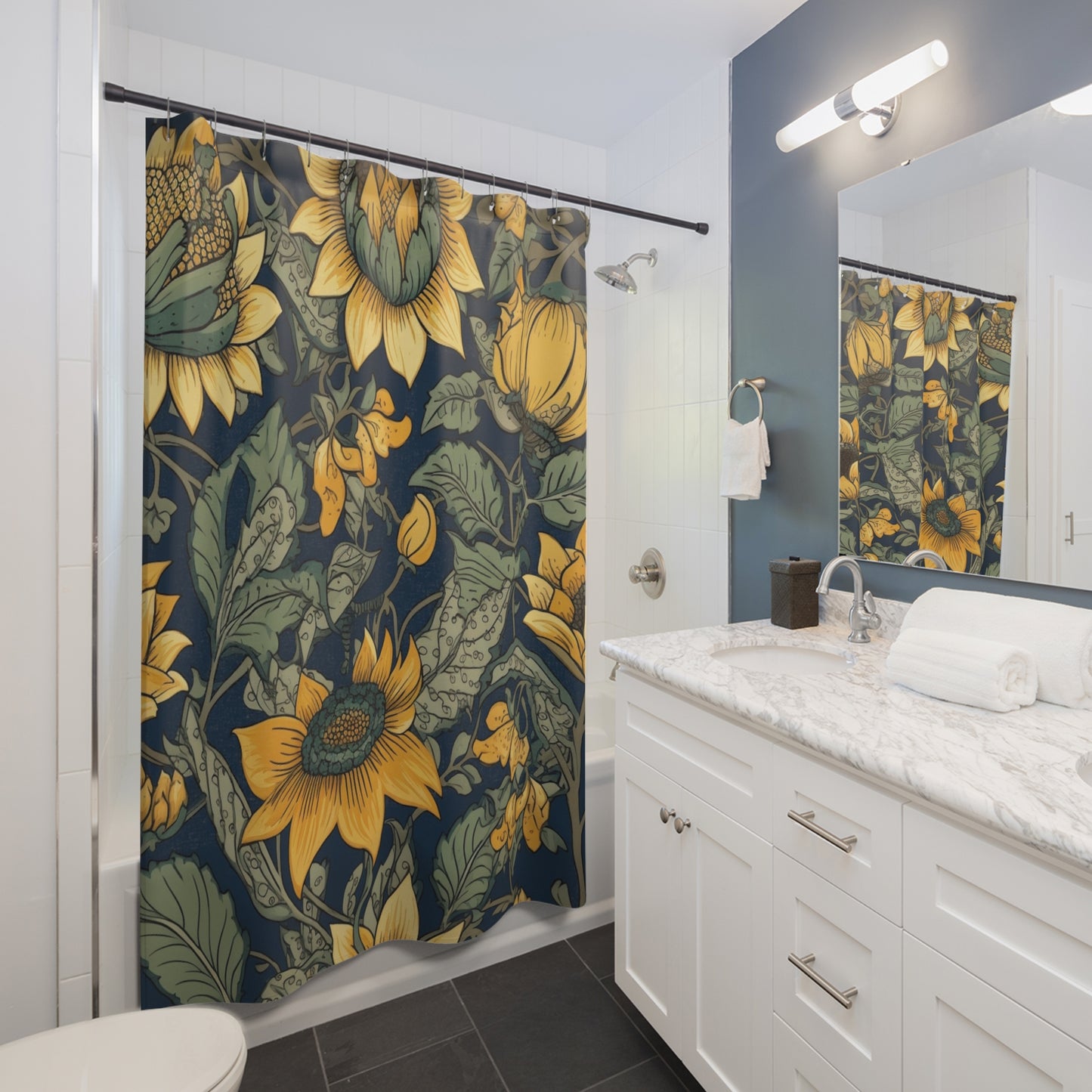 Shower Curtain Sunflower 71" x 74"