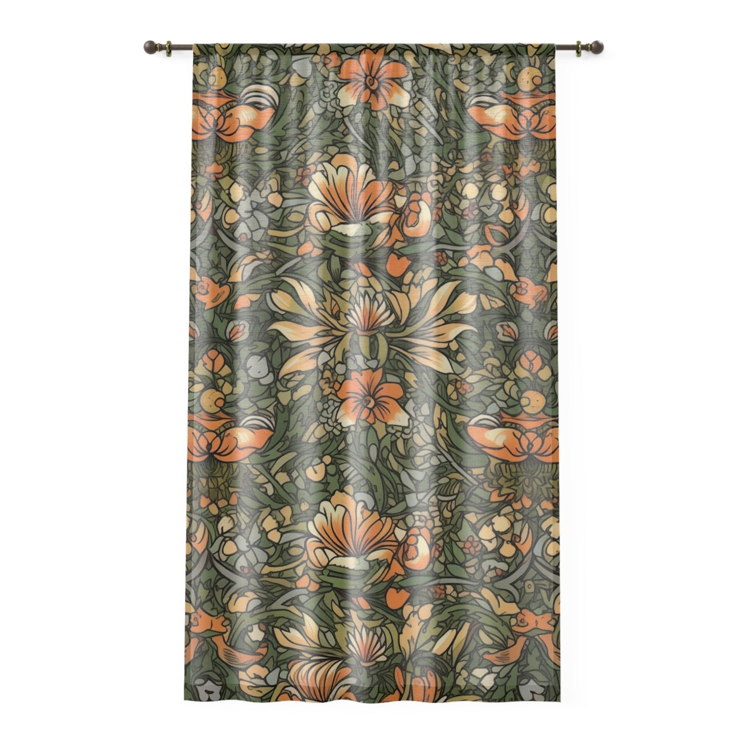 Window Curtain 50" x 84" Jacobean