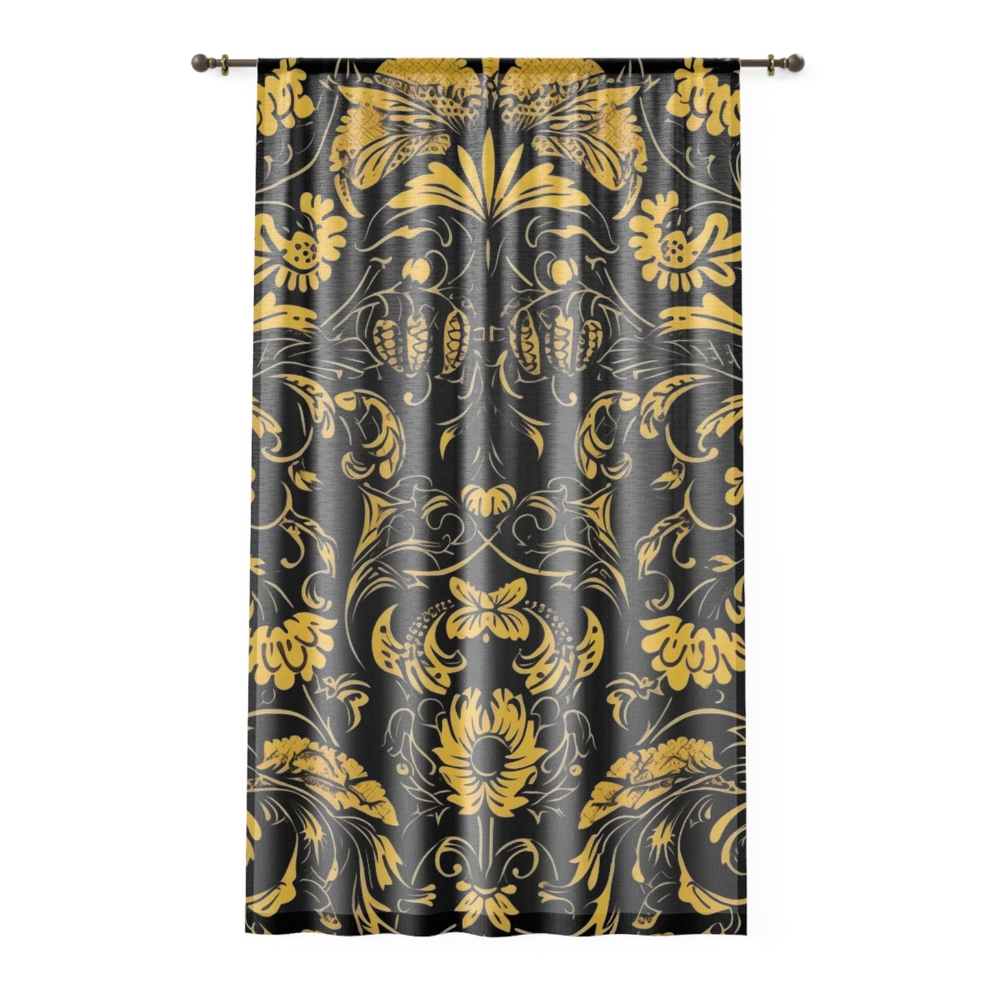 Sheer Window Curtain 50" x 84" Jacobean