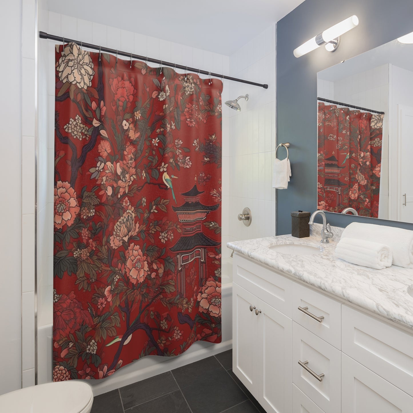 Chinoiserie Shower Curtain 71" x 74"