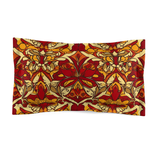 Microfiber Pillow Sham In Jacobean Pattern