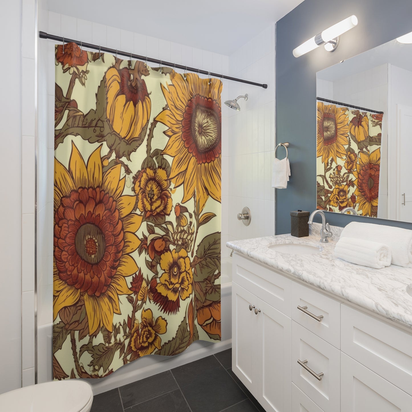 Shower Curtain Sunflower 71" x 74"