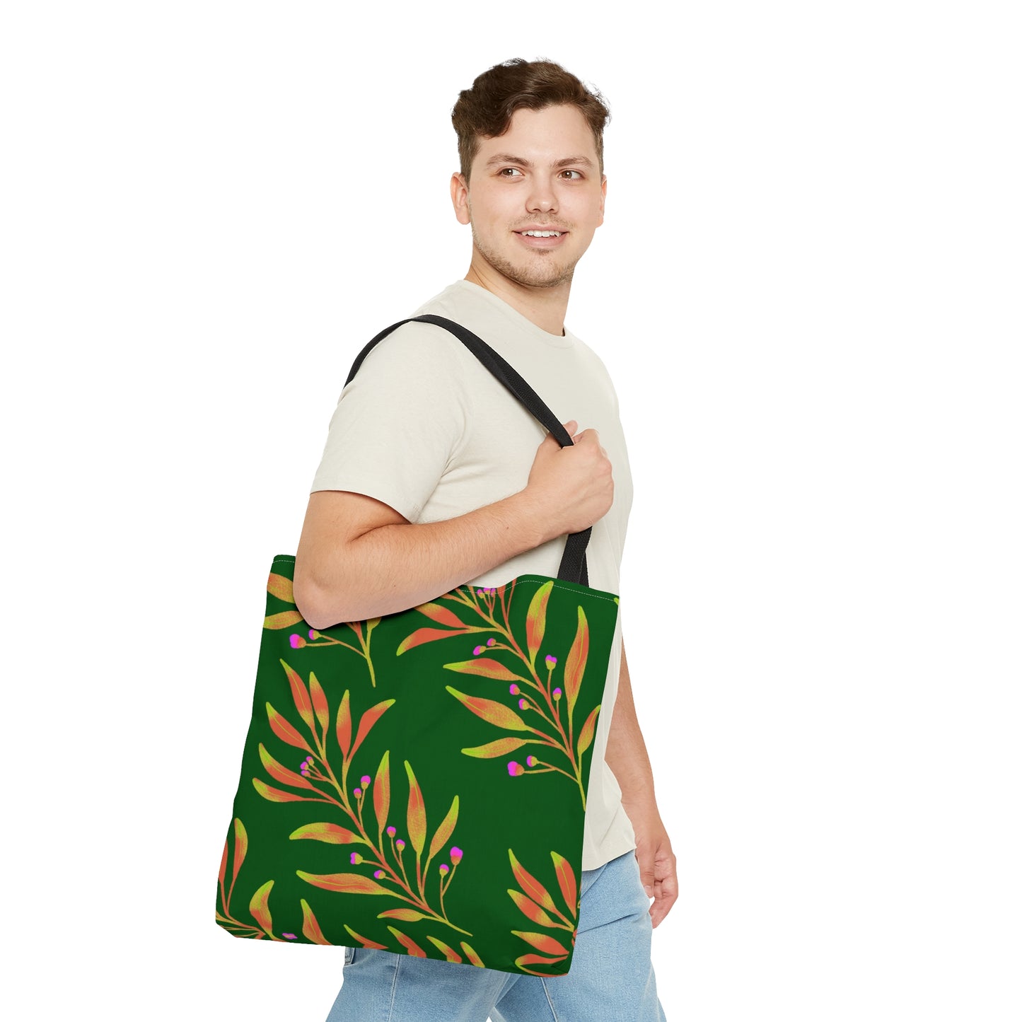 Tote Bag Rusty Leaves Design