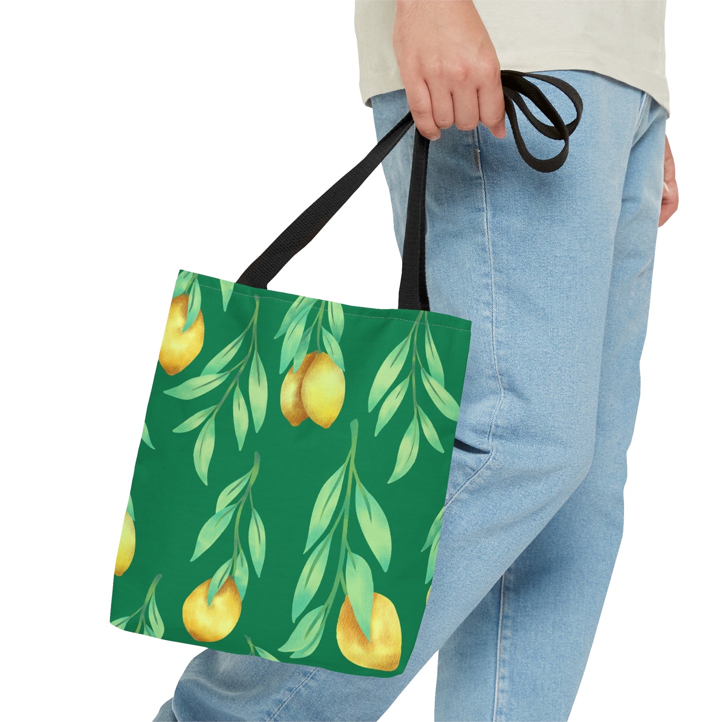 Tote Bag Lovely Lemons Design, Fruit Pattern