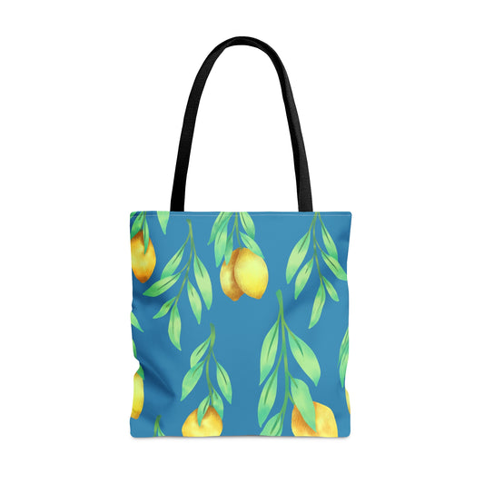 Tote Bag Lovely Lemons Design, Fruit Pattern