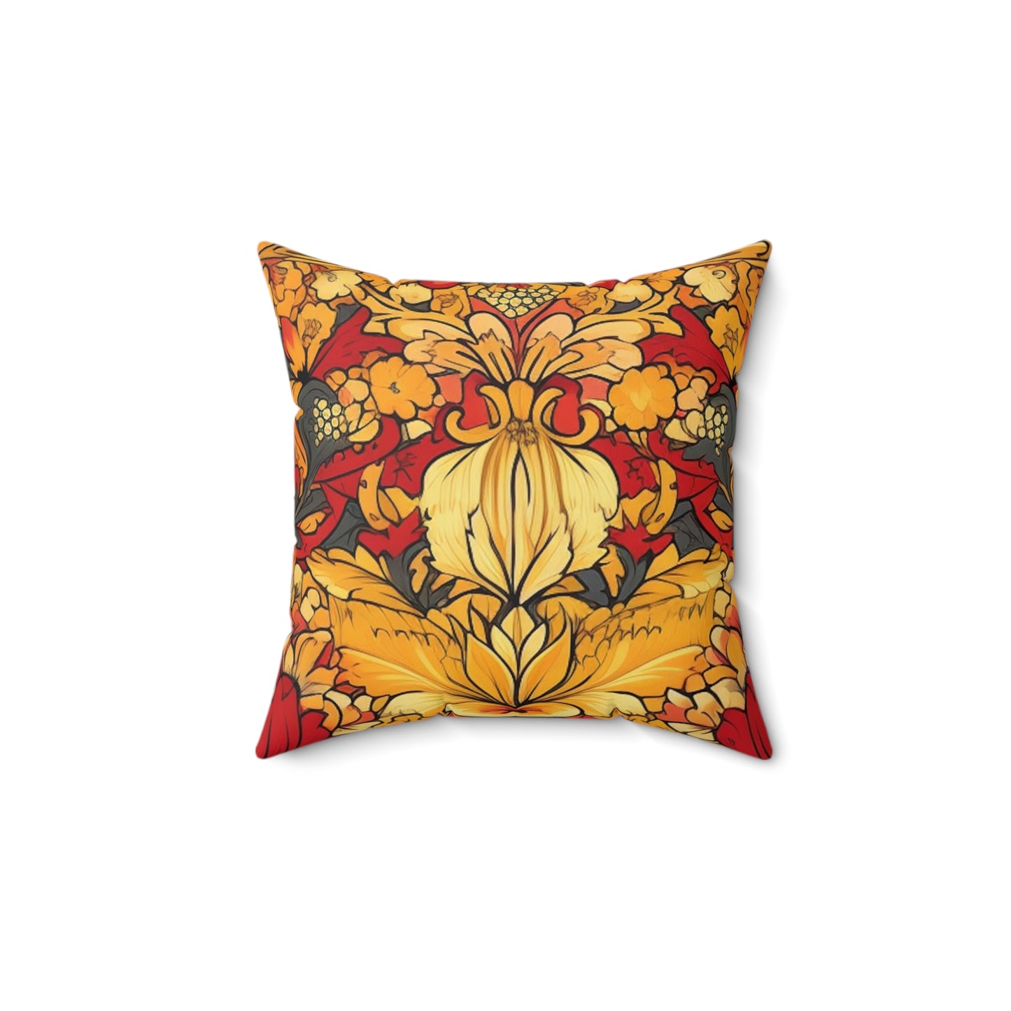 Jacobean Square Pillow Cover With Pillow Insert