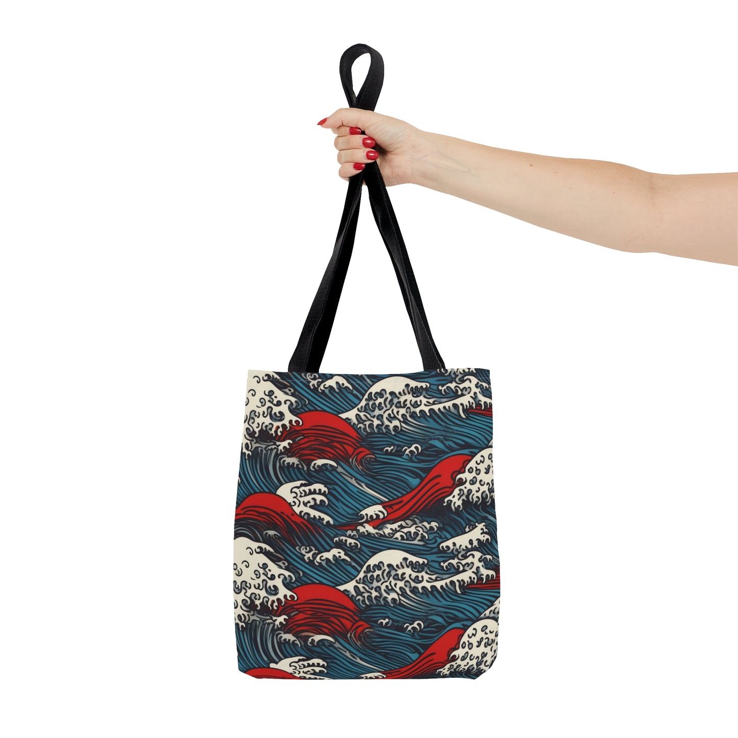 Tote Bag Japanese Wave Design