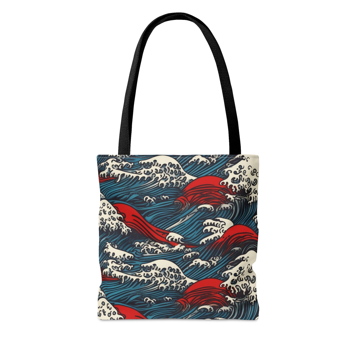 Tote Bag Japanese Wave Design