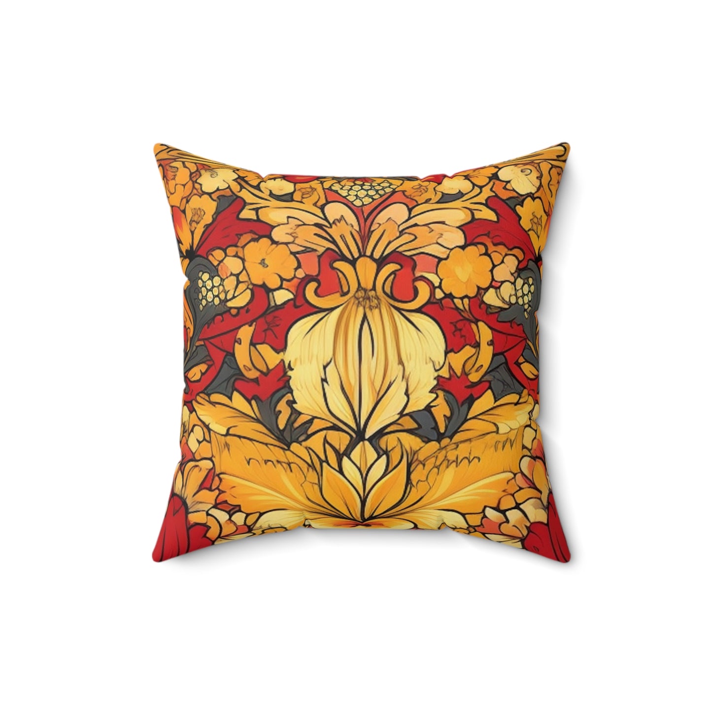 Jacobean Square Pillow Cover With Pillow Insert