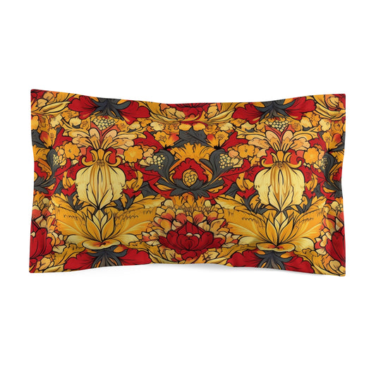 Microfiber Pillow Sham In Jacobean Pattern