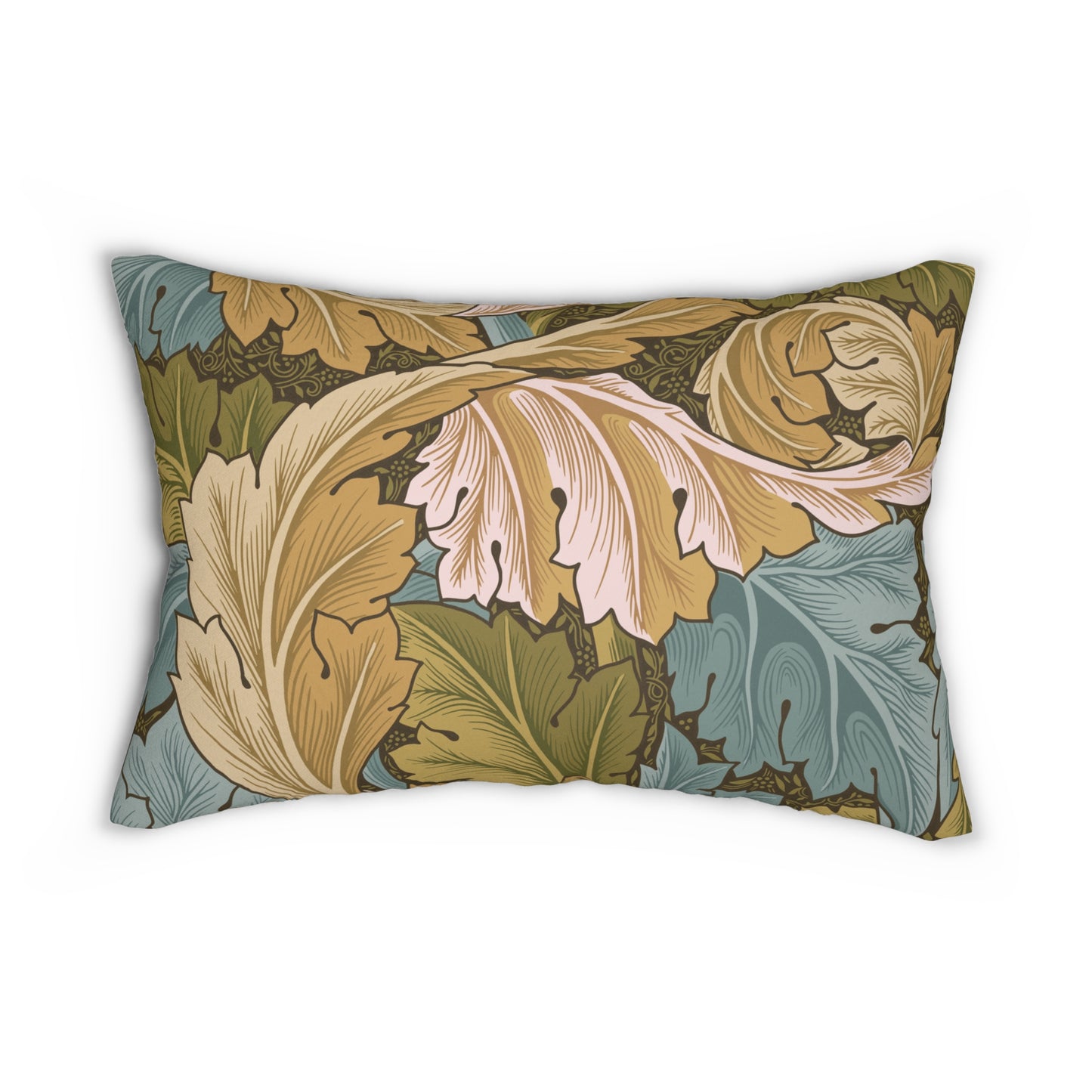 William Morris Acanthus Lumbar Pillow & Insert, Botanical Cushion Cover, Art Nouveau Decor, Cottagecore Accessory, British Textile Design