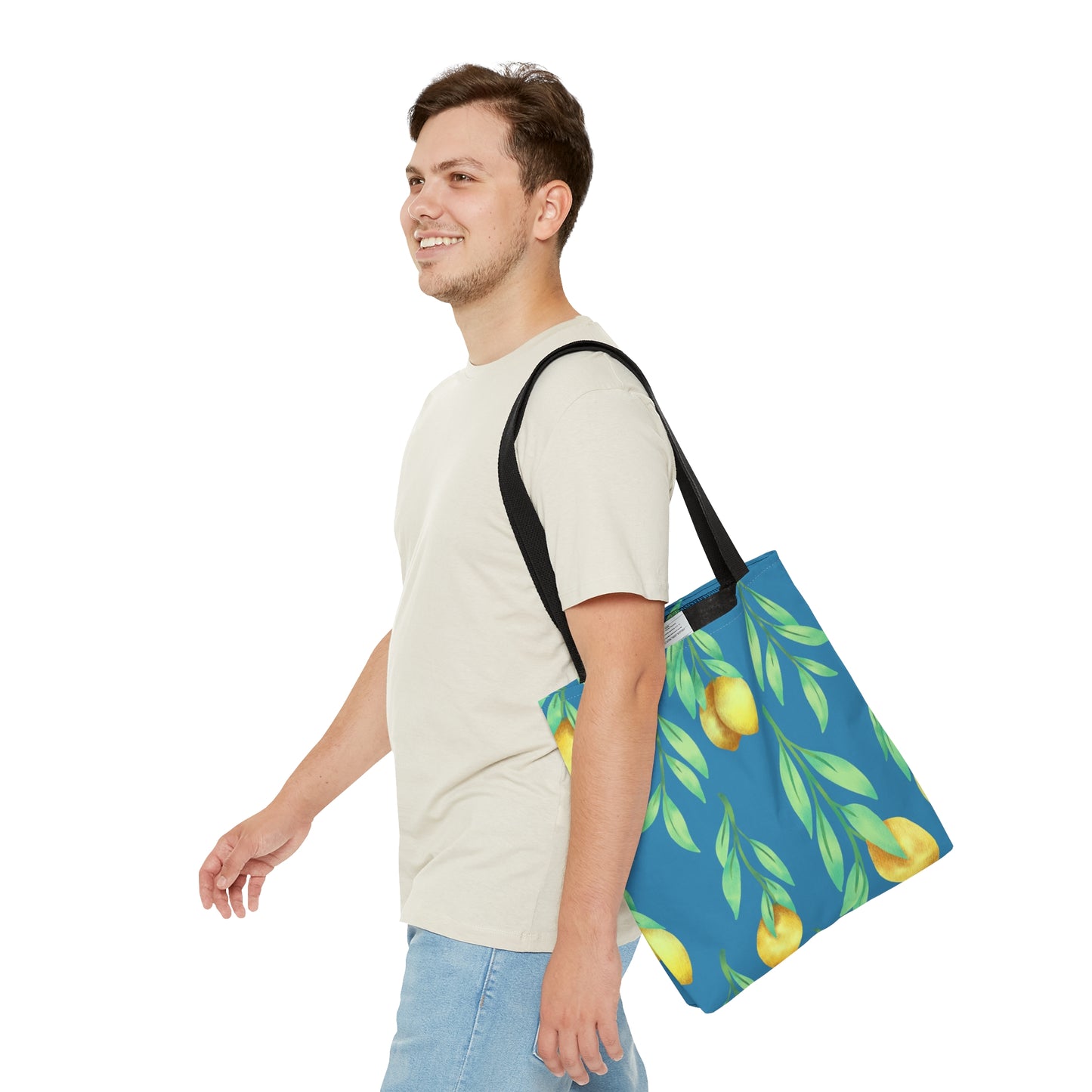 Tote Bag Lovely Lemons Design, Fruit Pattern