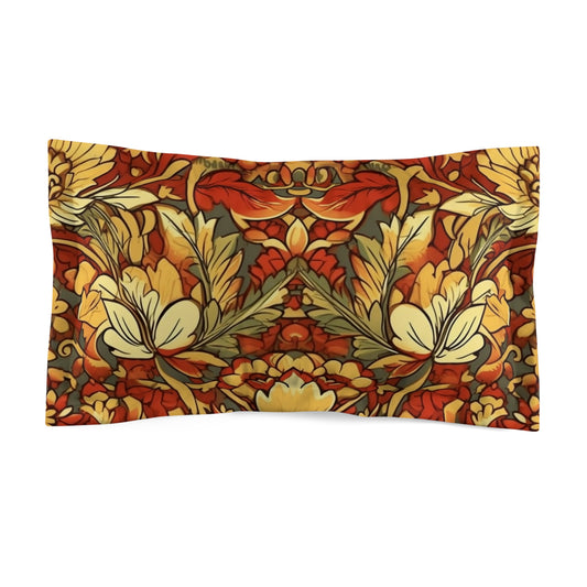 Microfiber Pillow Sham In Jacobean Pattern