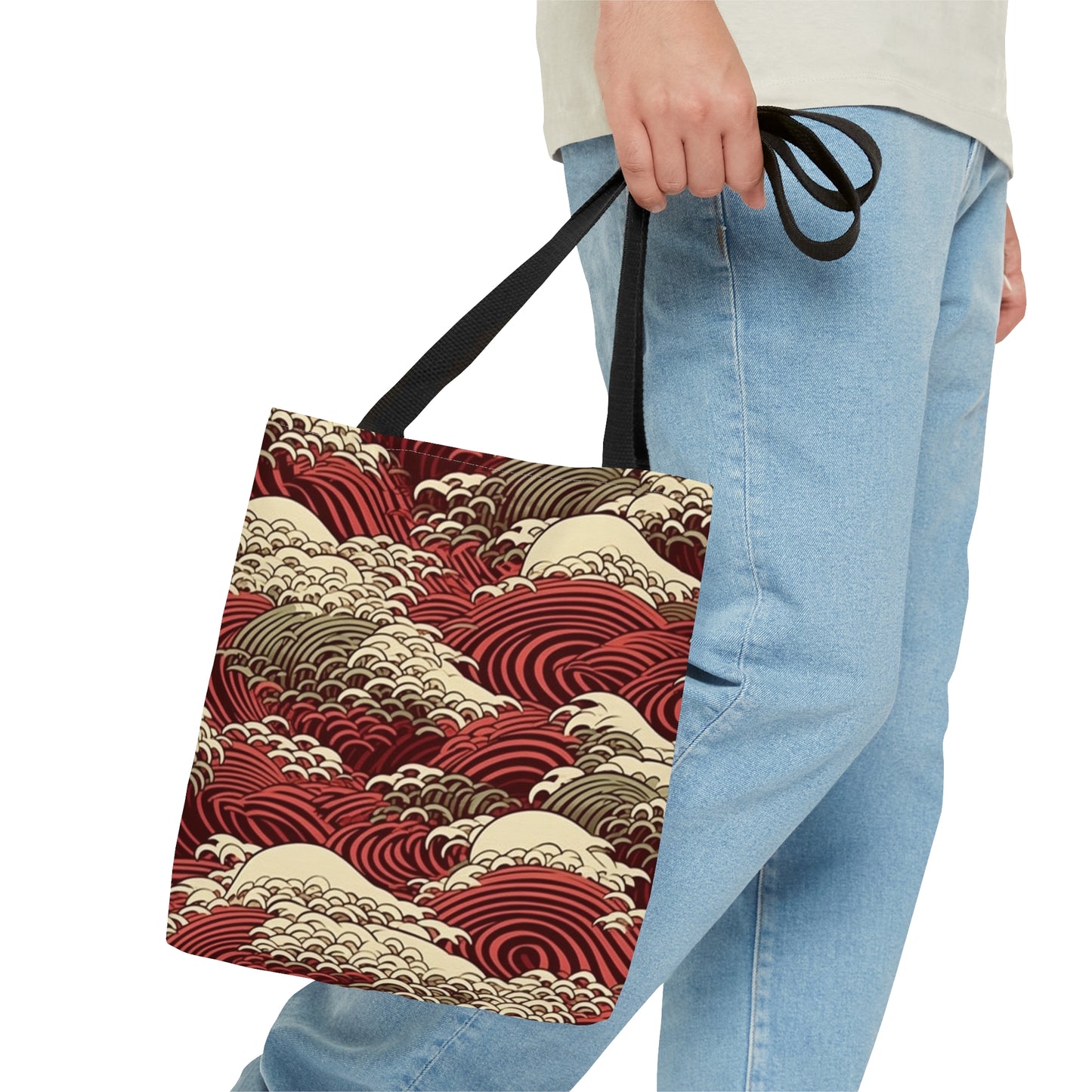 Tote Bag Japanese Wave Design