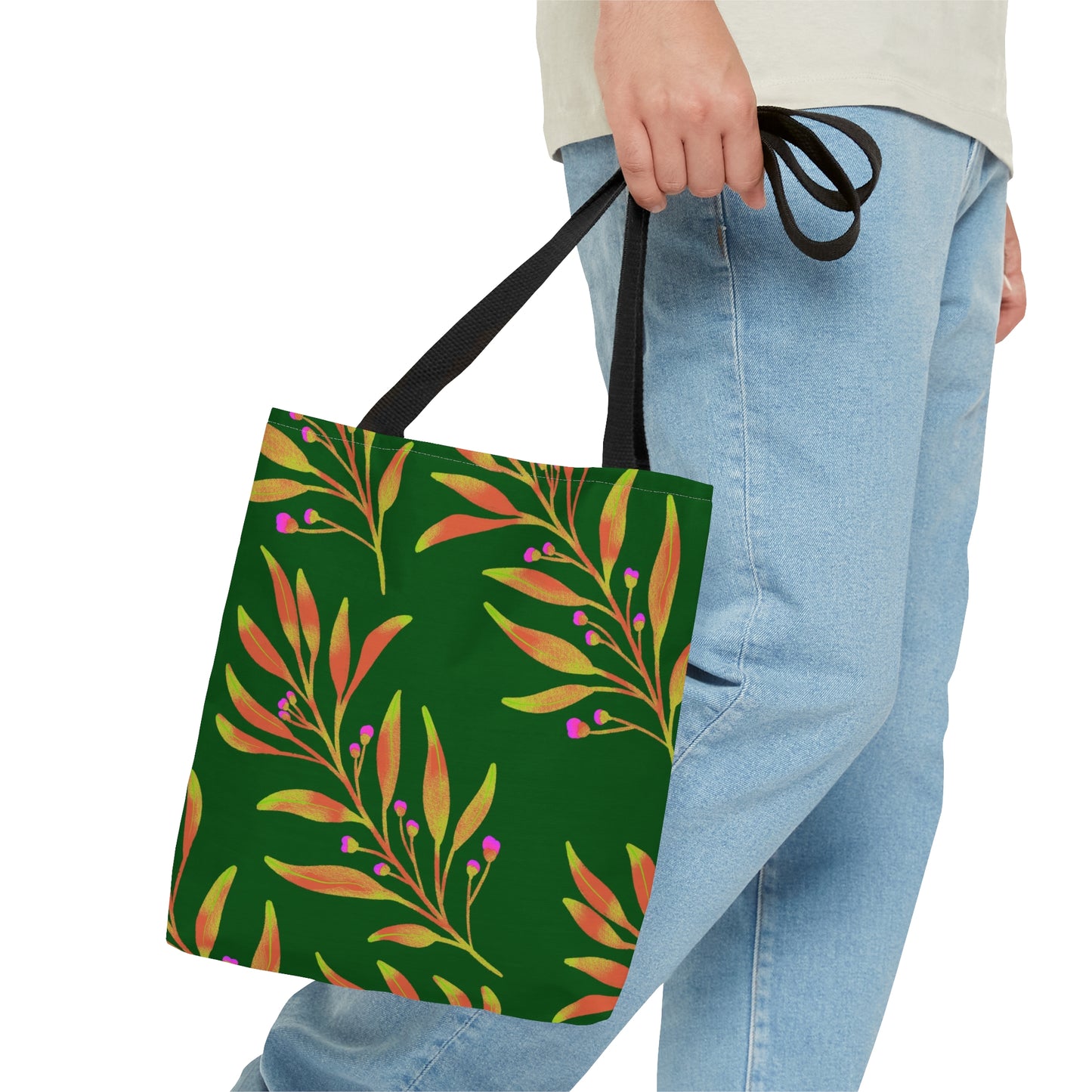 Tote Bag Rusty Leaves Design