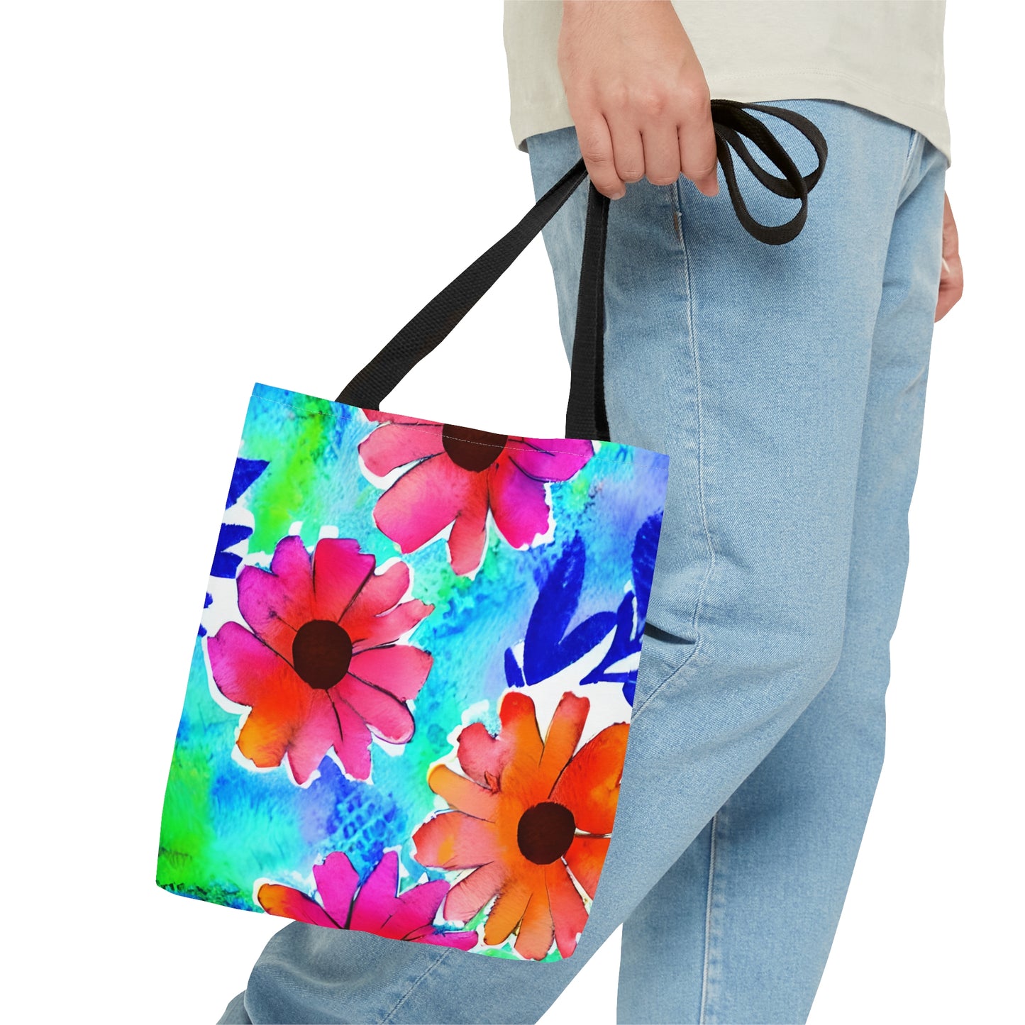 Tote Bag Watercolor Floral Design