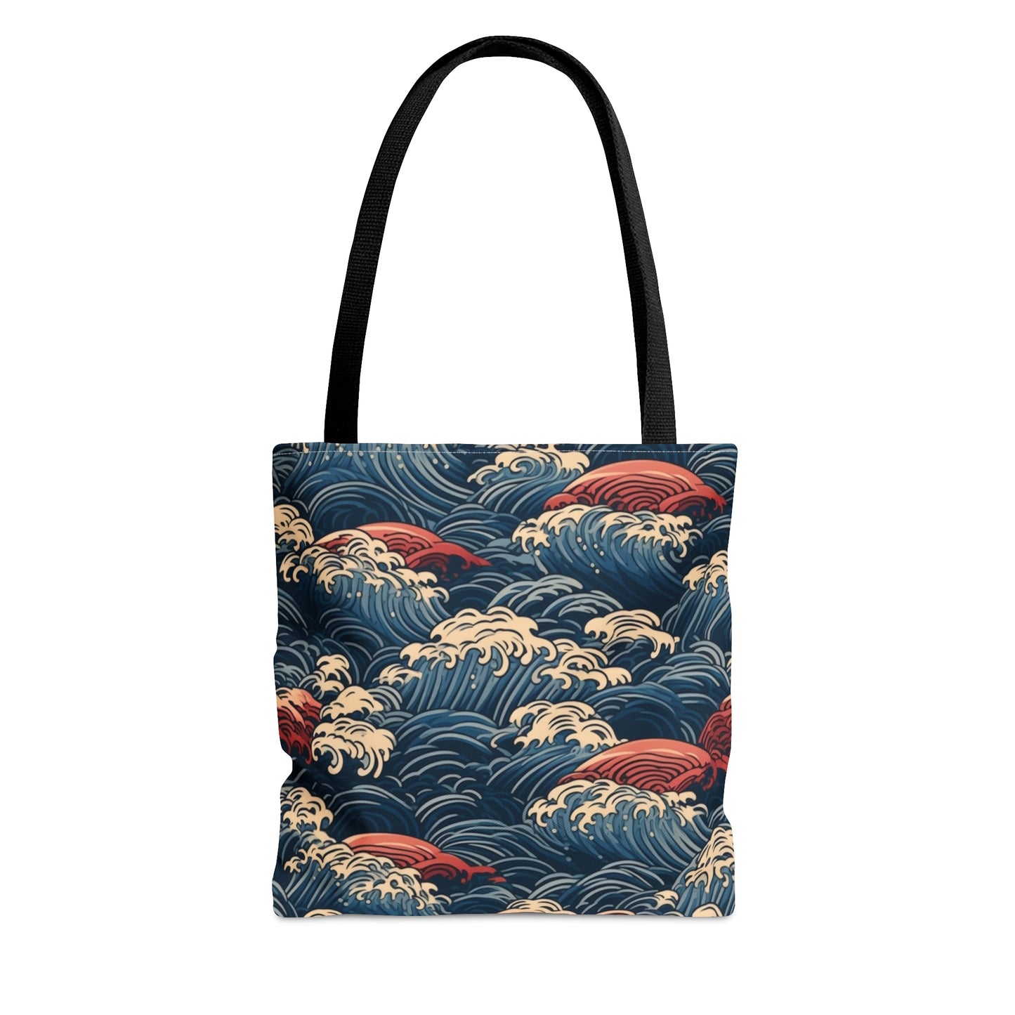 Tote Bag Japanese Wave Design