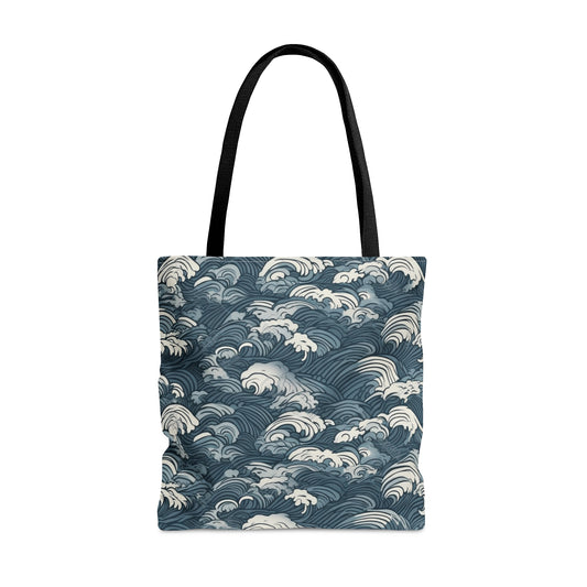 Tote Bag Japanese Wave Design